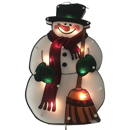 Santas Forest DoubleSided Snowman, 3 A, 125 V, 20Lamp, Diode Lamp, Clear Light, BlackGreenRedWhite 36601